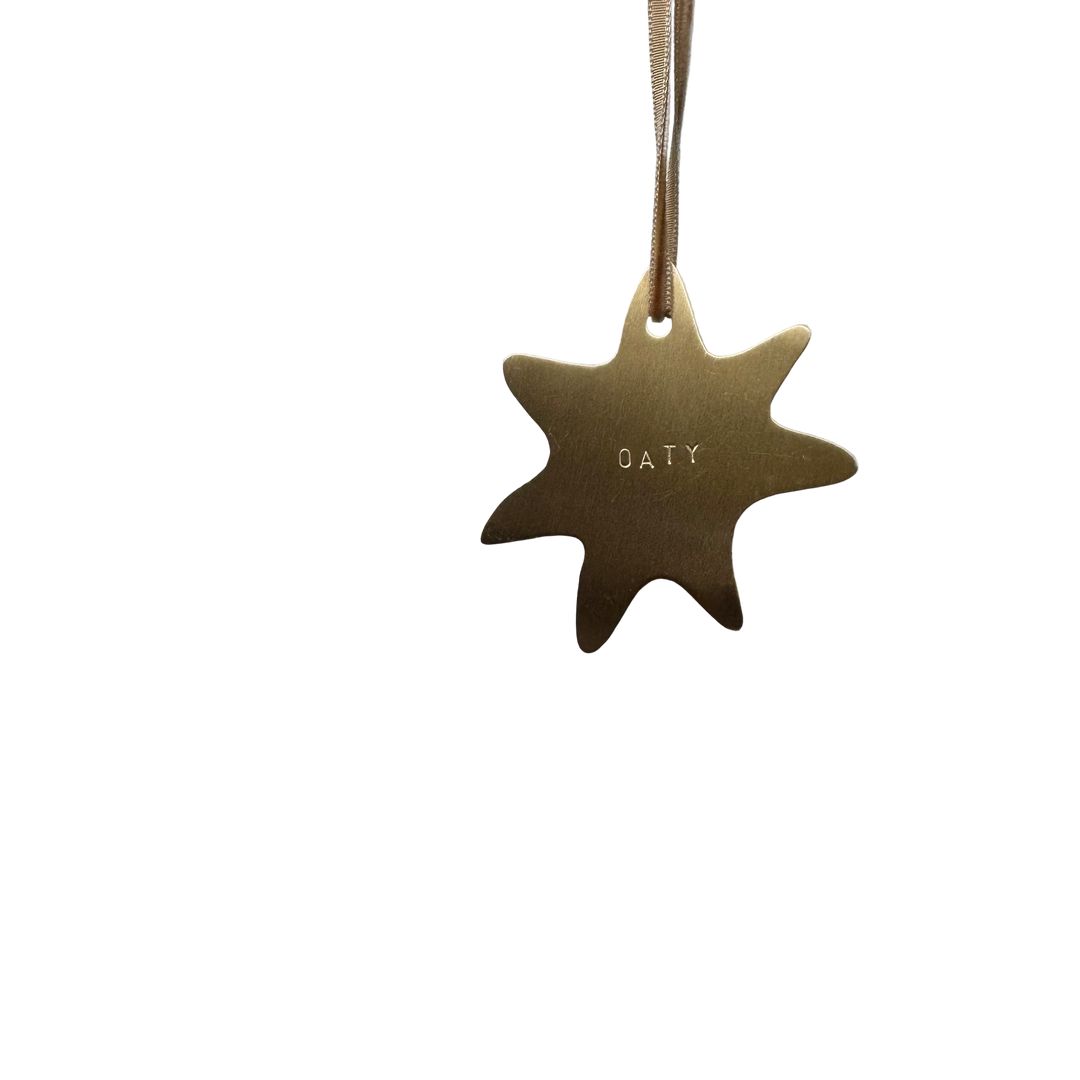 PREORDER CUSTOM BRASS MINI STAR TREE DECORATION - ADD NAMES VIA CART NOTES